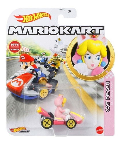 Hot Wheels Mario Kart Cat Peach Standard Grn13 Mattel