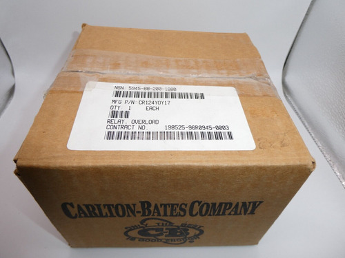 Ge Magnetic Relay Cr124y0y17 115-575vac 125-250vdc Nib Ccf