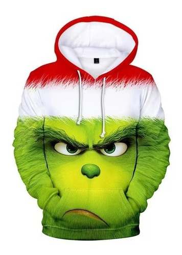 Sudadera Drink Up Con Capucha Cómo Grinch Robo Navidad