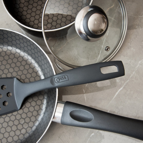 Imagen 10 de 10 de Batería De Cocina Cinsa Aluminio Con Antiadherente 8 Piezas
