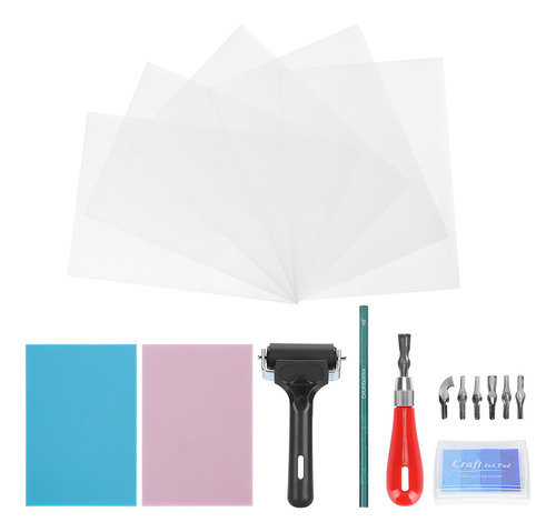 Kit Para Hacer Sellos De Goma, Juego De Grabado En Bloque Pa