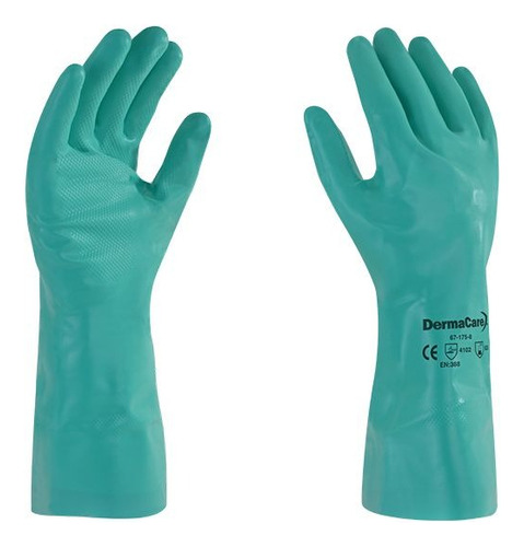 Guantes De Nitrilo Verde 67-175 Dermacare 6 Pares