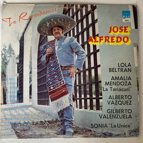 Varios/ Te Recordamos José Alfredo Jiménez Lp Vinilo 1974 Mx Estándar (Usado)
