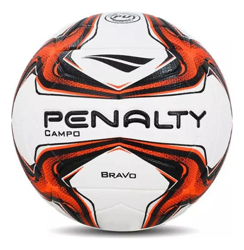 Bola de futebol de pênalti Campo Bravo XXIII No. 5 branca, laranja e preta