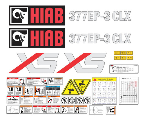 Kit De Calcomanías Para Hiab 377ep-3 Clx