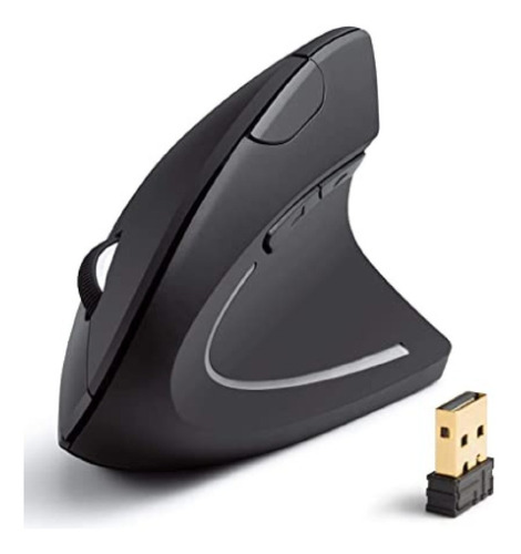 Mouse Vertical Ergonómico Inalámbrico  Recargable con cable miniusb