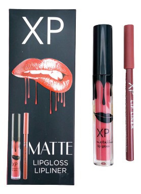 Kit Brillo Labial Matte Con Delineador Boca Xp Ushas