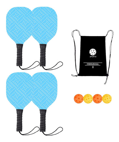 4x Raquetas De Pickleball Raquetas De Pickleball De Madera