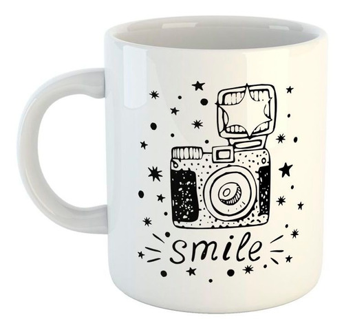 Taza De Ceramica Smile Sonrie Fotos Camara Flash