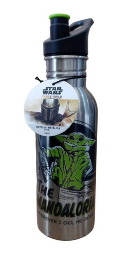 Botella Metalica Star Wars 630ml The Mandalorian Yoda