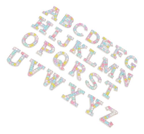 Parche Autoadhesivo Con Forma De Letra, 26 Unidades, Color P