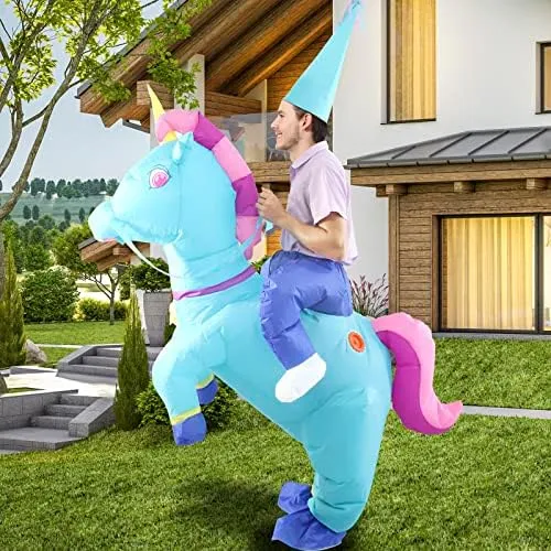 Shdejtg Disfraz Inflable Unicornio Cuerpo Completo Unicornio