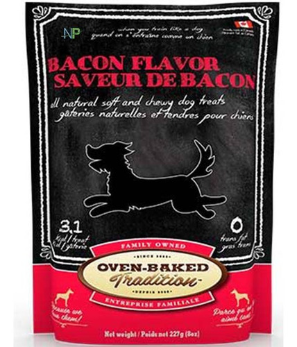 Snack Perro Oven Baked Treat Bacon Tocino (rojo) 227gr. Np
