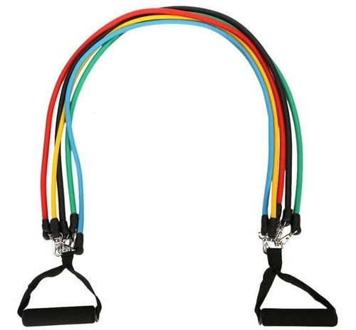 Set 5 Bandas Elásticas Con Agarre Resistencia Entrenamiento