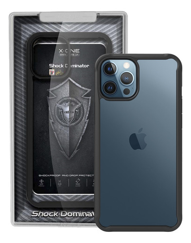 Capa Anti Impacto Dropguard Case 2.0 X-one iPhone 15 Pro Max Transparente Com Borda Preta Dna Guard Proteção Contra Quedas