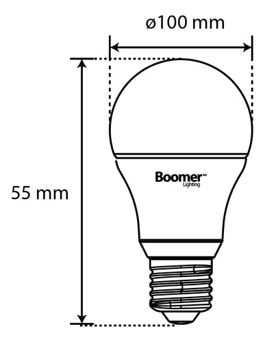 Paquete 3 Focos Sm Led A19 5.5w, Luz Fría, 500lm, Base E27