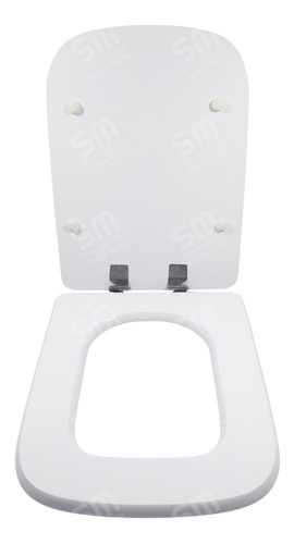 Asiento Inodoro Mad. Laqueada Ac.inox. Blanco Modelo Baltico