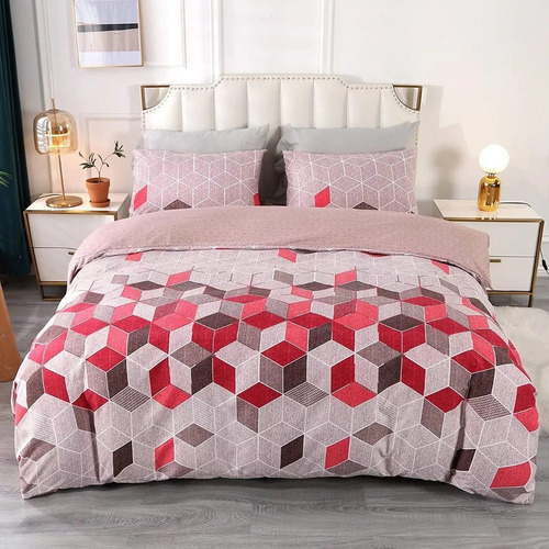 Duvet Cobertor Queen Edredón Funda Geométrico. Reversible