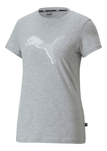 Remera Puma Mujer Power Graphic Gris