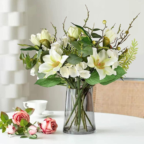 Ramo De Flores Artificiales Fancyhoney White Calla Lily - Im