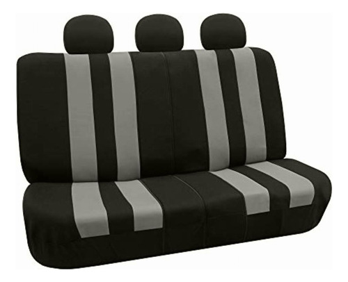 Fh Group Fh-fb036217 Striking Striped Seat Covers Gray/black