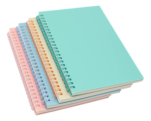 Cuaderno Espiral, 4 Piezas A5 Grueso Plástico Duro Cub...