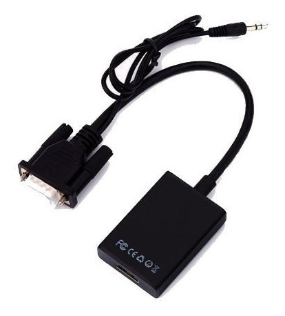 Adaptador Convertidor Vga A Hdmi C/cable Audio, Video Fullhd