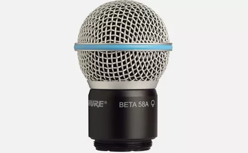 Shure BETA 58A Micrófono vocal - Micrófono dinámico supercardioide de un  solo elemento para escenario y estudio y rejilla RK265G para cable e