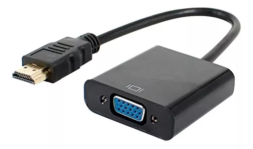 Conversor Adaptador Hdmi A Vga Cable Hdmi A Vga Pc 1080 con Salida de Audio  Incluida