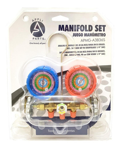 Appli Parts Juego Manometro R134/r22/r404/r410 Psi, 