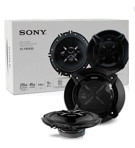 Par Alto Falante Triaxial Sony Xplod 6'' Xs-fb1630 90w Rms