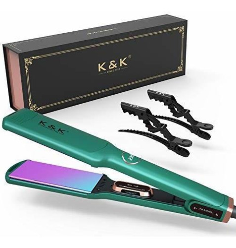 Plancha 1.75'' Para Cabello K&k Qy-1101 Con Temperatura