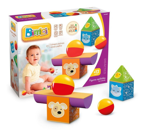 Bimbi Apilables Con Sonido Encastre Didactico Para Bebes