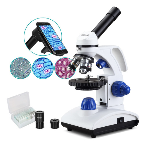 Microscopio Esslnb 1000x Para Estudiantes Y Niños Luz Led Ad