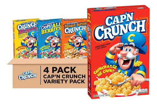 Cap'n Crunch Cereal, 4 Sabores 4 Cajas