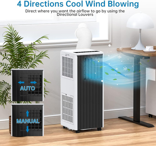 Aire Acondicionado Portátil 8000 Btu Con Deshumidificador Y Color