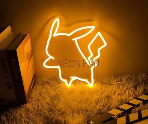 Cartel Neon Led Pikachu -  Comercio Hogar Decoracion