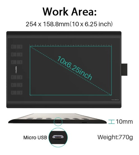 Tableta Digitalizadora Huion H1060p