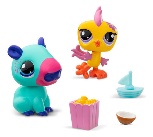Littlest Pet Shop Pack X 2 Amiguitos De La Selva Amigos Mascotas Serie 2 + 1 Codigo Sopresa Para Jugar Online