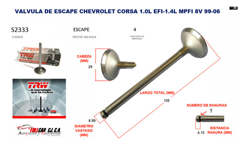 Valvula De Escape Corsa 1.0l Efi-1.4l Mpfi 8v 99-06