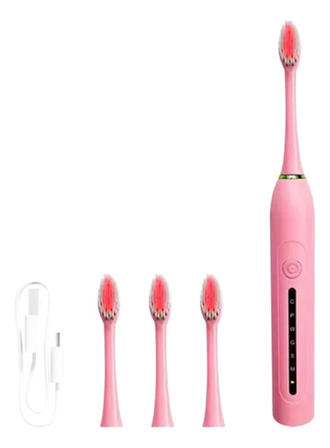 Cepillo De Dientes Eléctrico De Cerdas Suaves Recargable Rosa