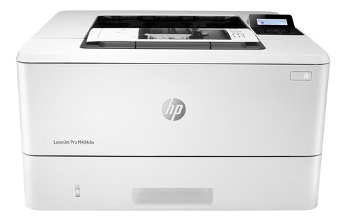 Imagem 1 de 4 de Impressora função única HP LaserJet Pro M404dw com wifi branca 110V - 127V