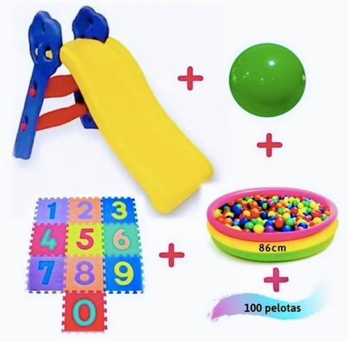 Rodadero Infantil + Piscina De Pelotas + Tapete