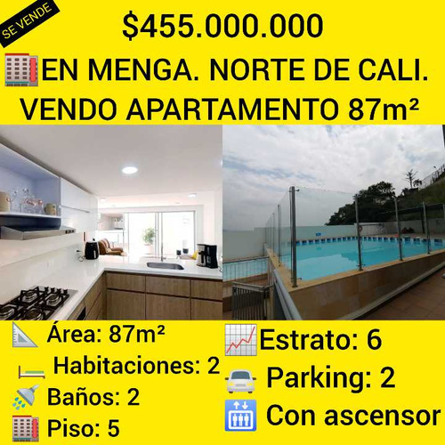 En Menga. Norte De Cali. Vendo Apartamento 87m²