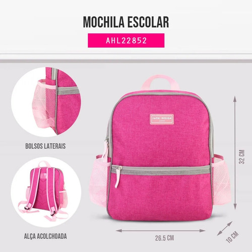 Imagem 5 de 6 de Kit Escolar Mochila Bolsa Térmica Marmita Infantil E Garrafa