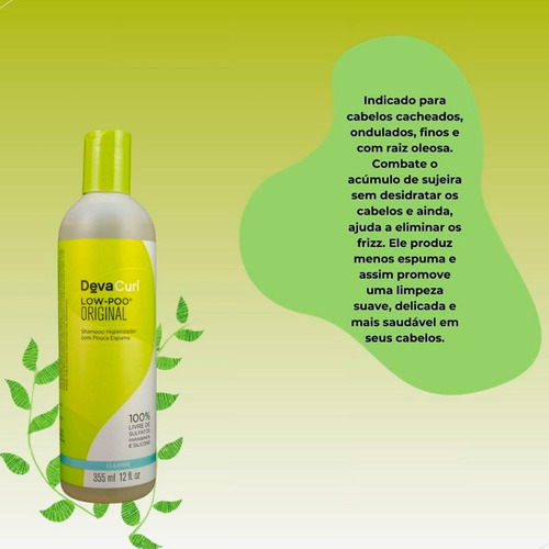 Devacurl Low-poo Original Shampoo Com Pouca Espuma 355ml