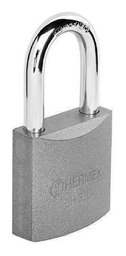 Candado De Hierro 50 Mm Gancho Largo En Caja, Hermex 43325