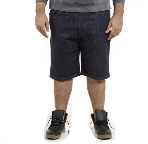 Bermuda Jeans Com Lycra Masculina Plus Size