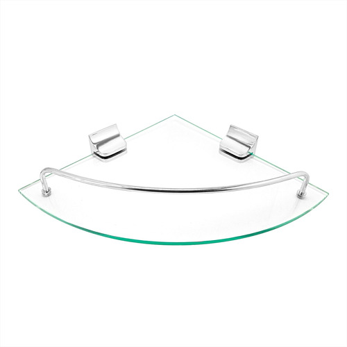 Esquinero Repisa Baño Vidrio 25cm - Soporte Acero Inoxidable