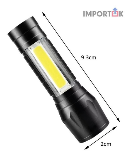 20pz Lampara Tactica Militar Recargable Usb Led Linterna
